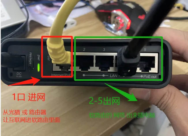 1口进网，其他出网